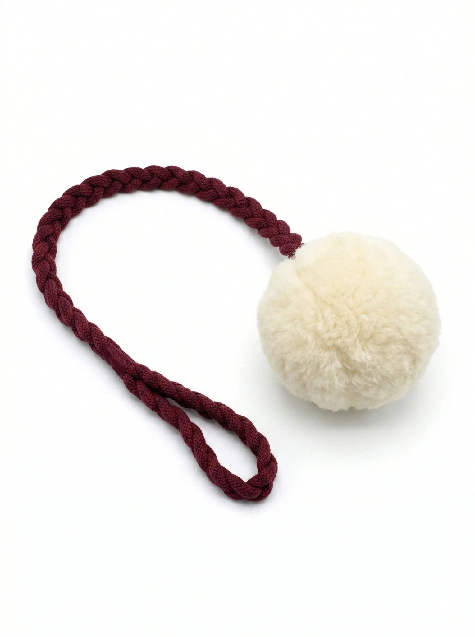 Wool Pom Tug Toy - White - ArctiPet