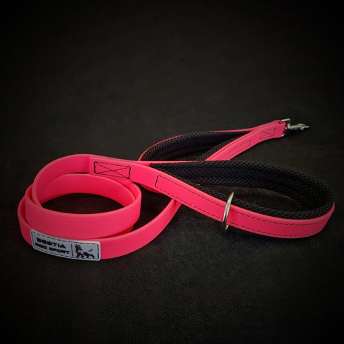BESTIA Sport Dog Training Leash – Dual Handle – Neon Pink - ArctiPet