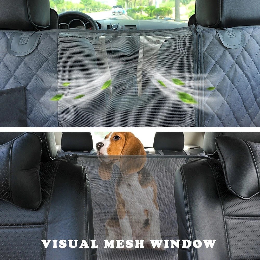 NNEDSZ Dog Car Seat Cover with Mesh Window, Waterproof Pet Seat Cover for Back Seat, Non - Slip Durable Scratchproof Dog Hammock for Cars, Trucks and SUVs - ArctiPet