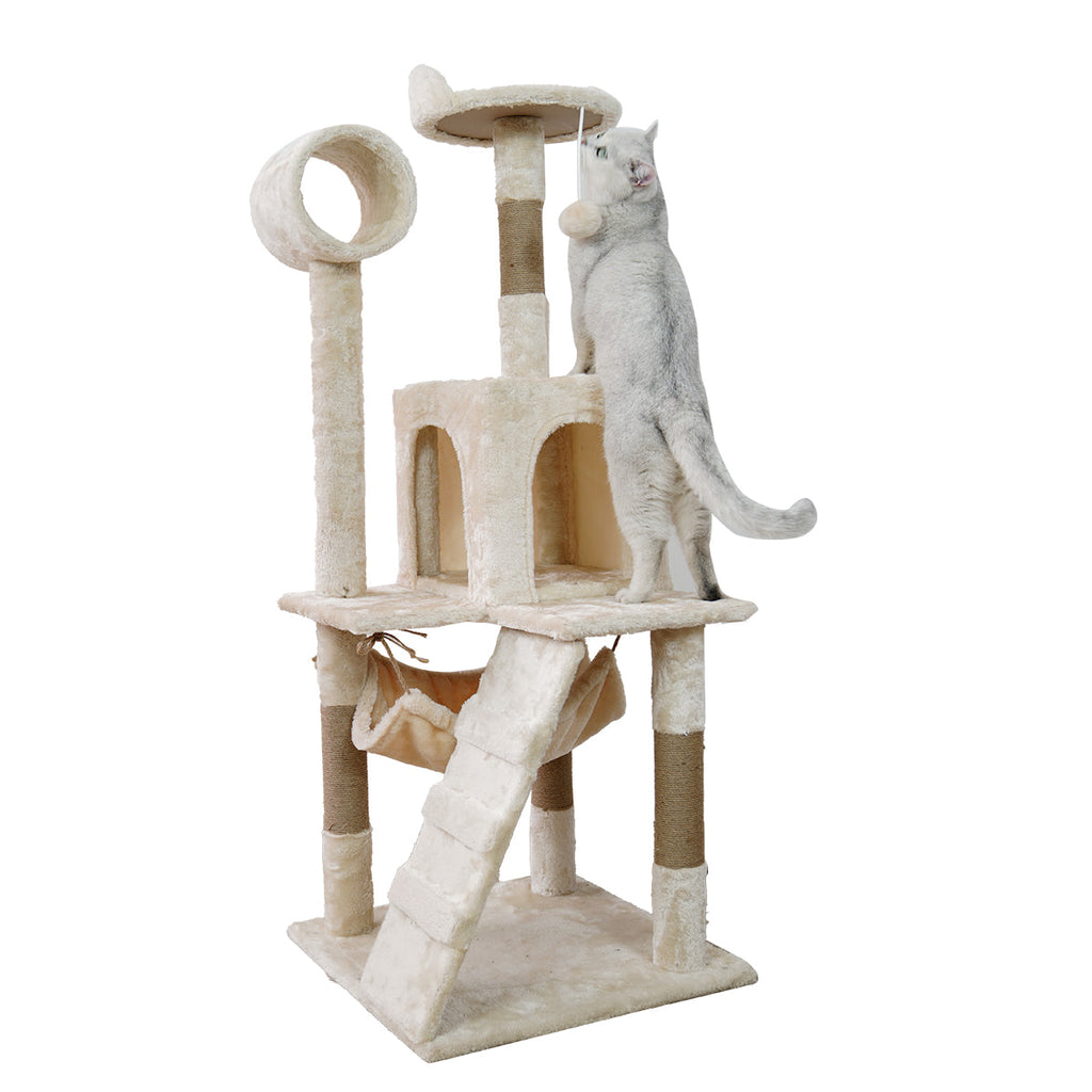 Cat Tree Scratching Post - Beige 135cm