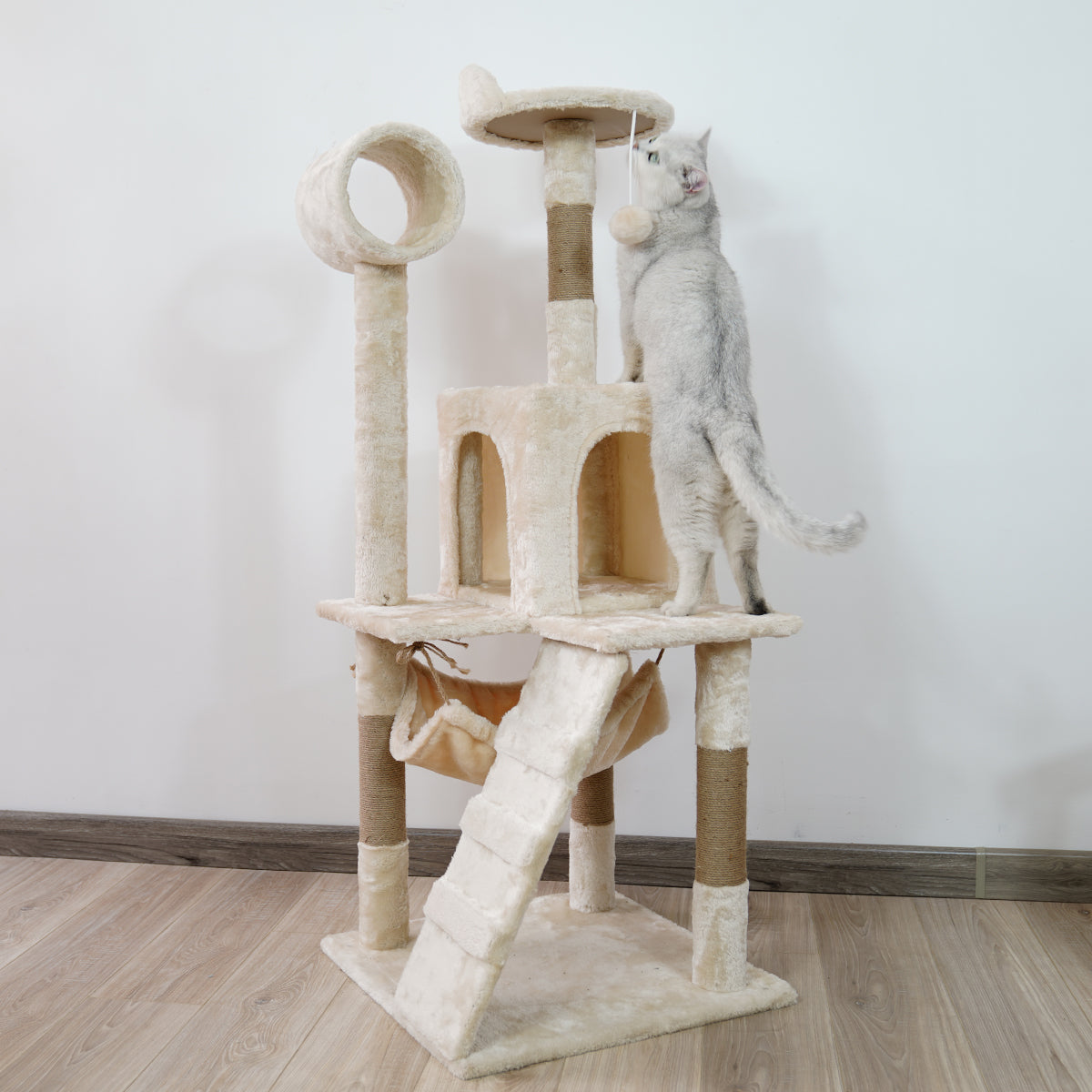 Cat Tree Scratching Post - Beige 135cm