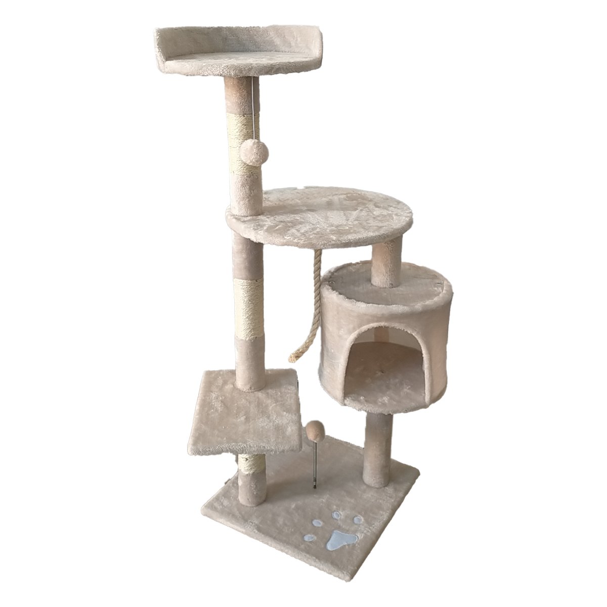 Cat Tree Scratching Post - Beige 110cm