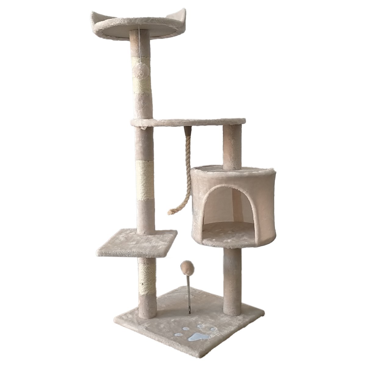 Cat Tree Scratching Post - Beige 110cm