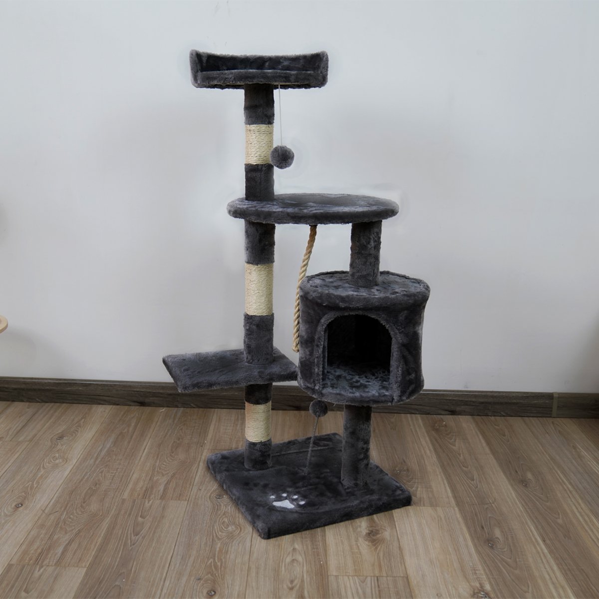 Cat Tree Scratching Post - Dark Grey 110cm