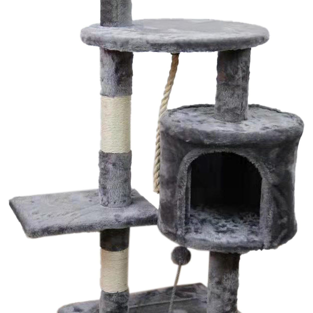 110cm Cat Tree Scratching Post - Silver Grey