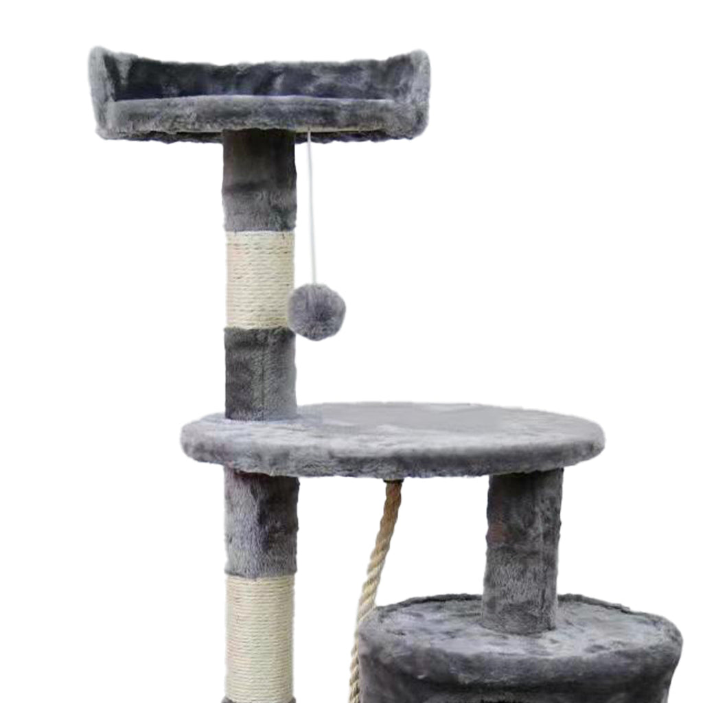 110cm Cat Tree Scratching Post - Silver Grey